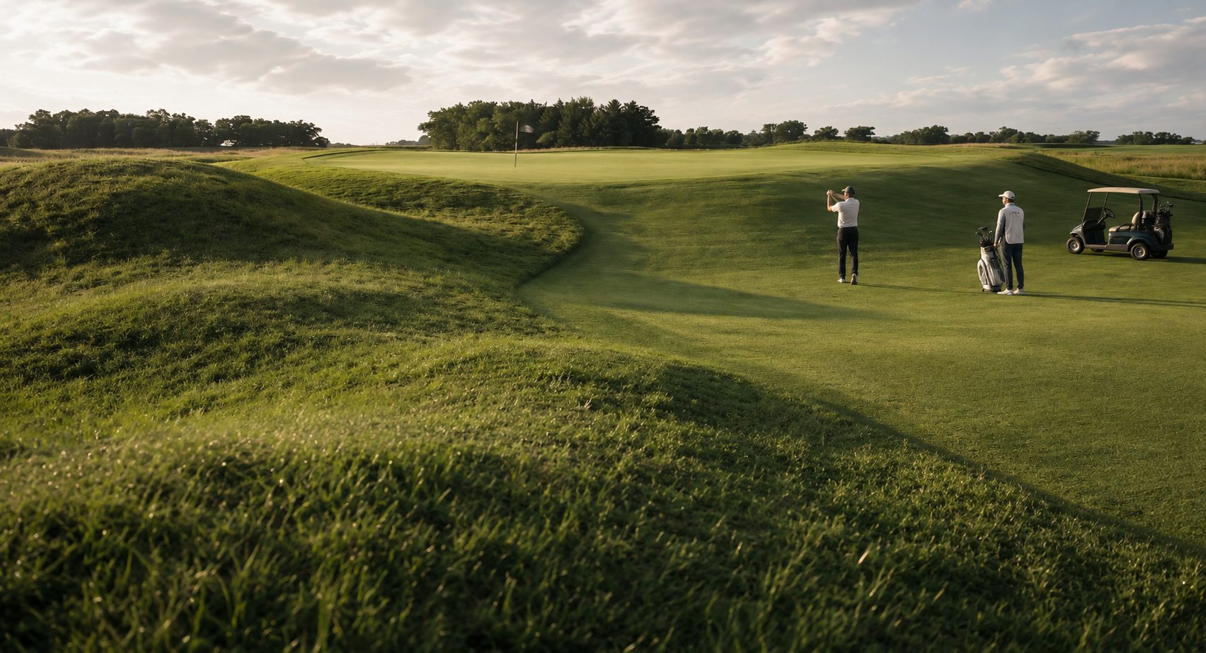Golfistas en el fairway