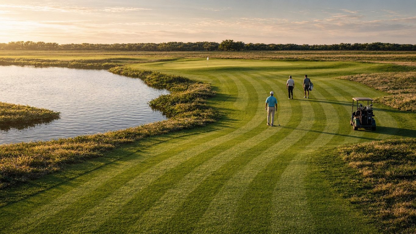 Fairway entre lagunas