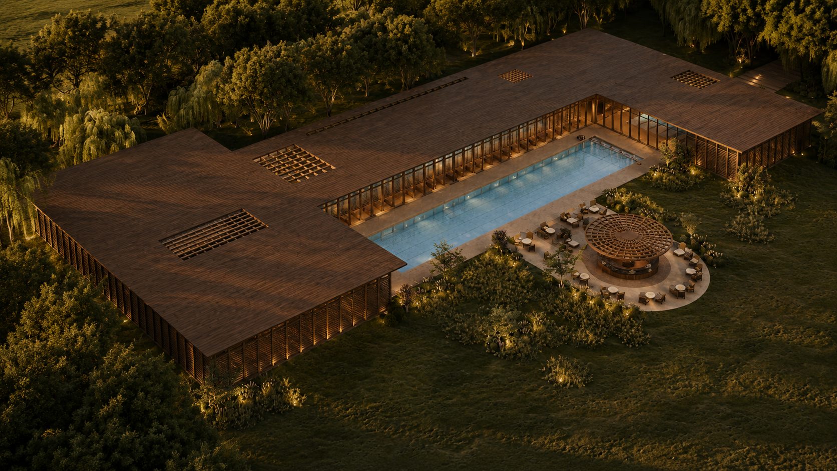 Vista aérea del sport center